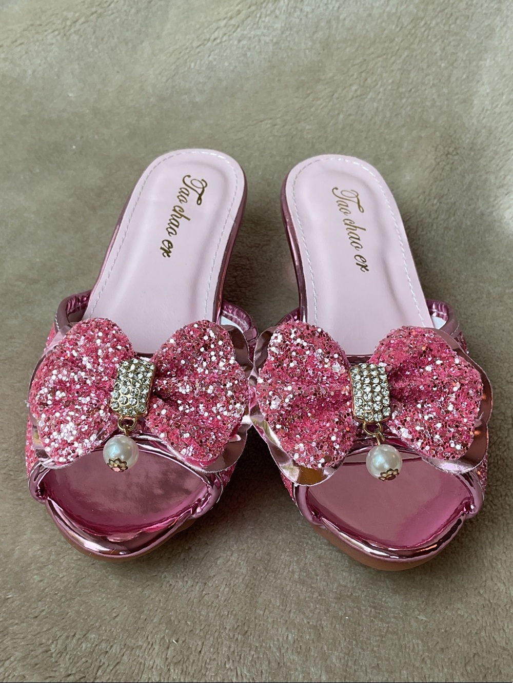 Little Girl Princess Sparkle Party Shoes Size 12/30